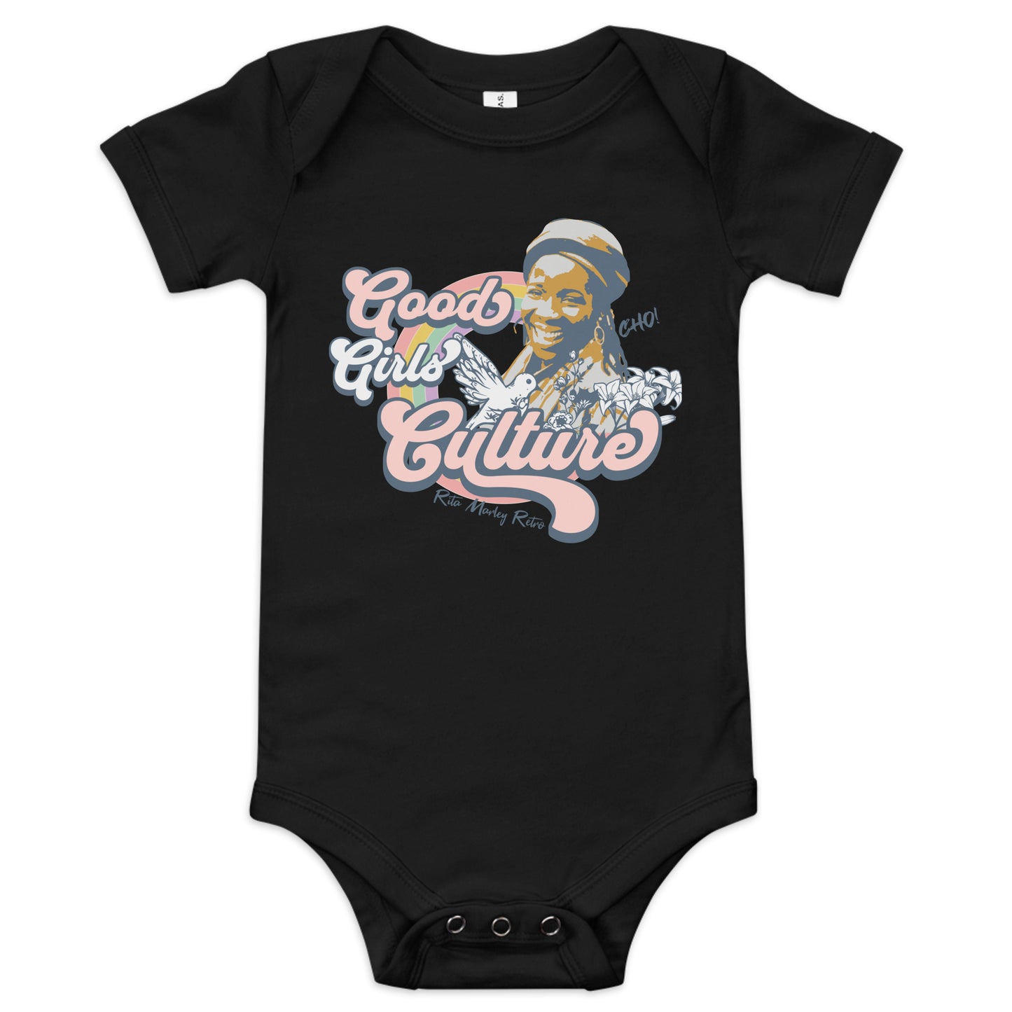 Rita Marley Retro Good Girls Culture infant short sleeve onesie
