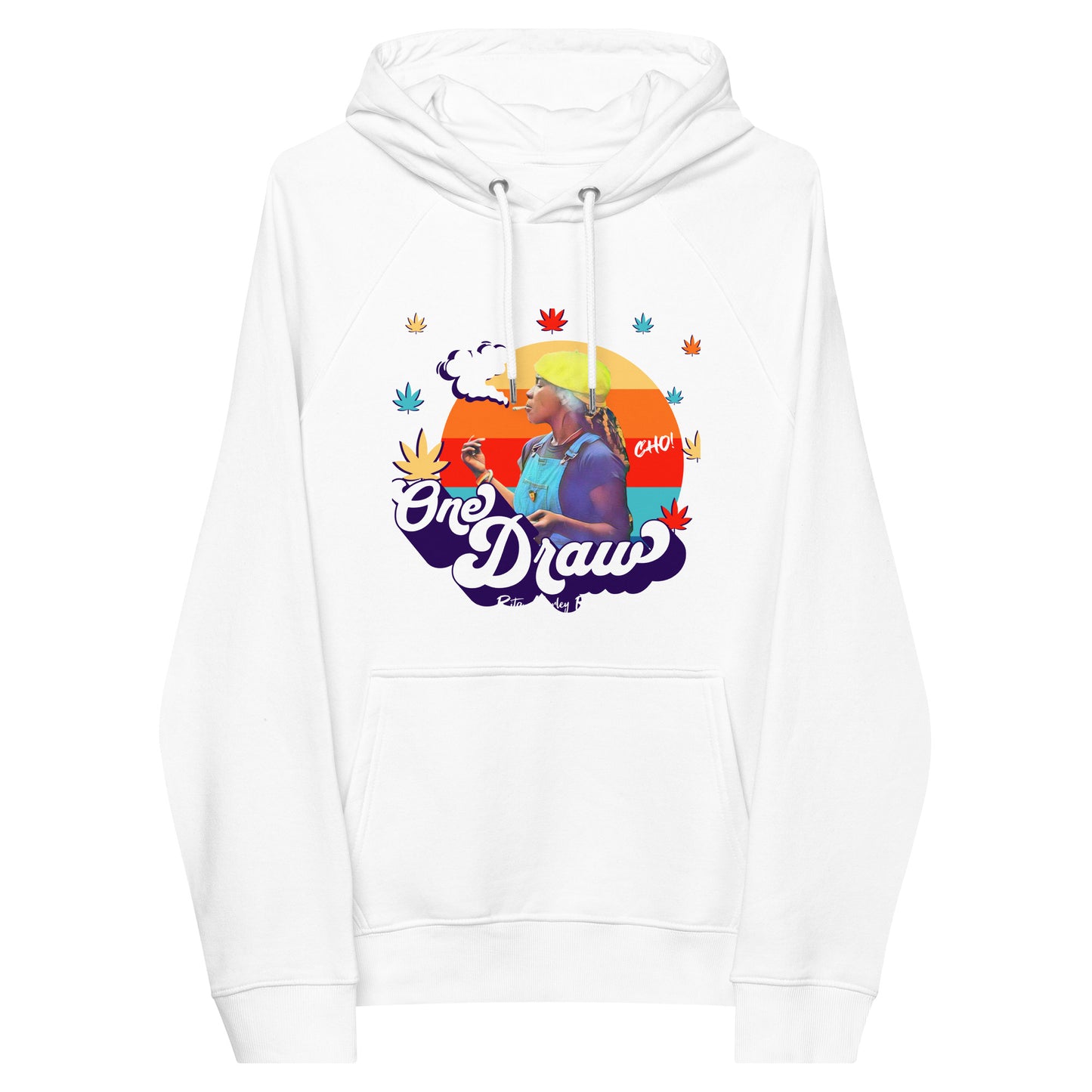 Rita Marley Retro One Draw unisex eco raglan hoodie